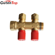 LB Guten top MLstyle 2 way manifold with brass ball valve 3/4 brass water knockout drum